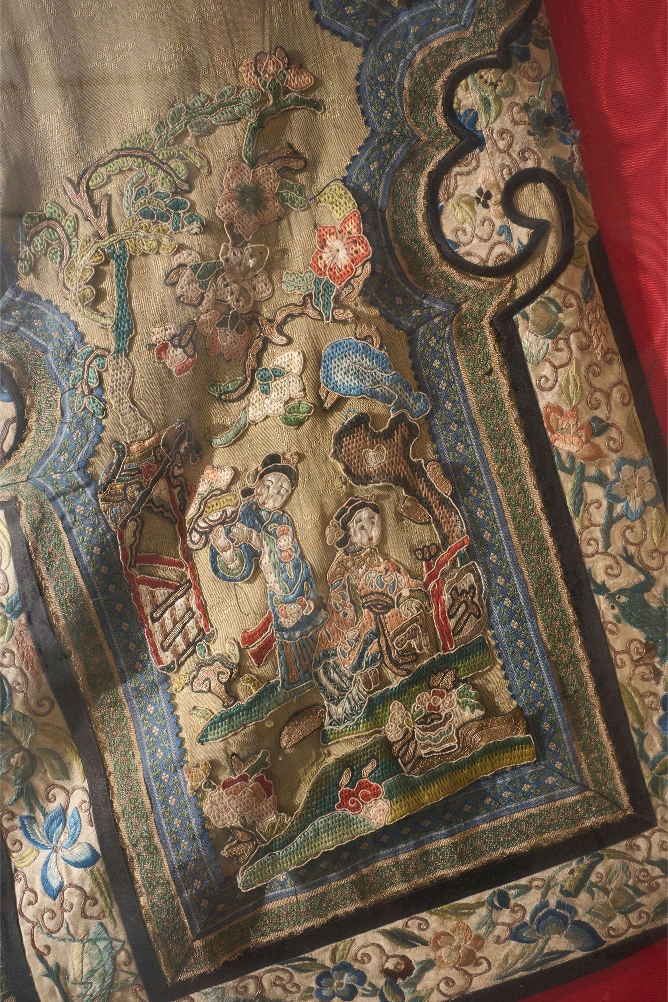 Pair of 18th century Chinese silk ceremonial dresses 3
