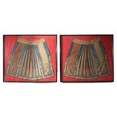Pair of 18th century Chinese silk ceremonial dresses