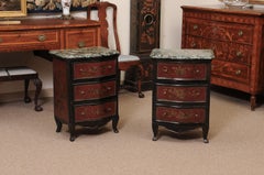Pair of 18th Century Continental Chinoiserie Decorated Commodini