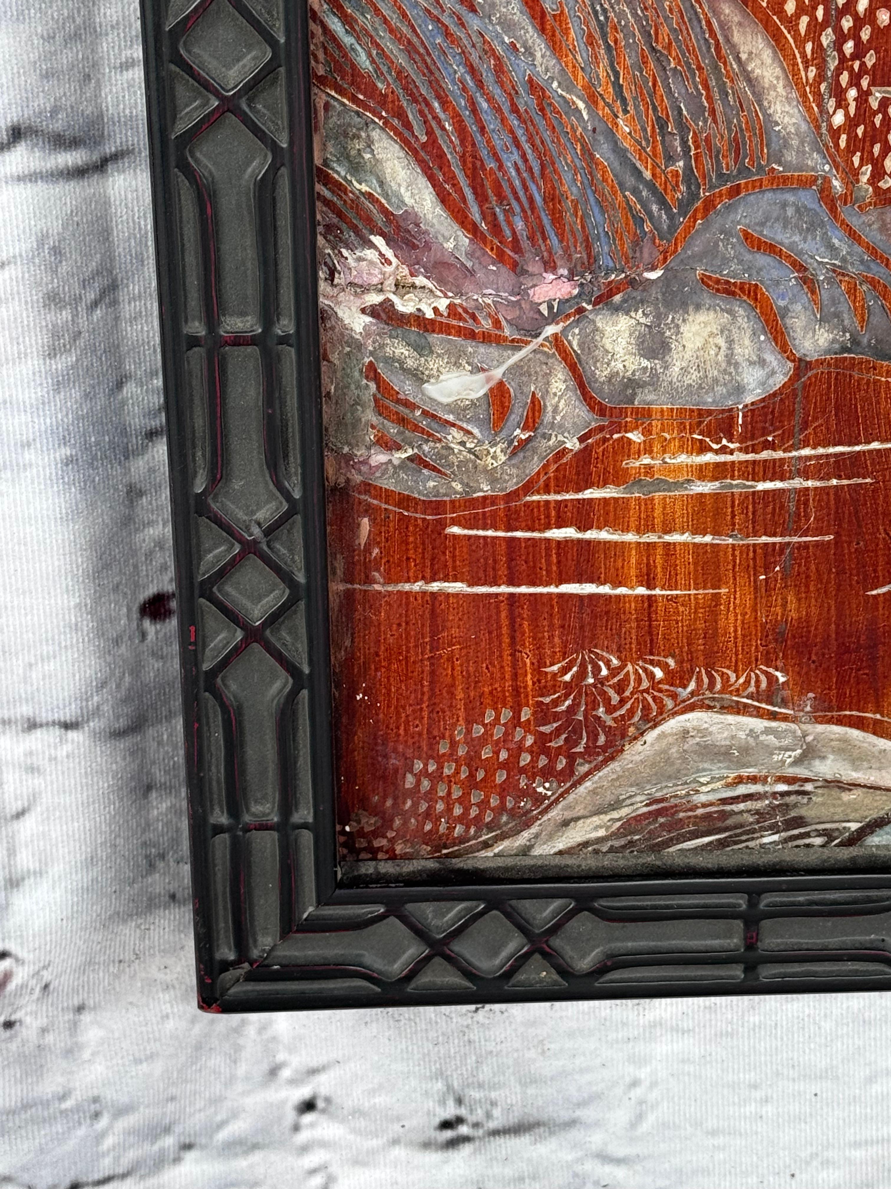 Pareja de paneles Coromandel del siglo XVIII con marcos Chippendale chinos en venta 4