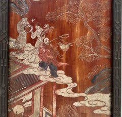 Pair of 18th Century Coromandel Panels with Chinese Chippendale Frames