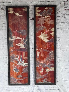 Pair of 18th Century Coromandel Panels with Chinese Chippendale Frames