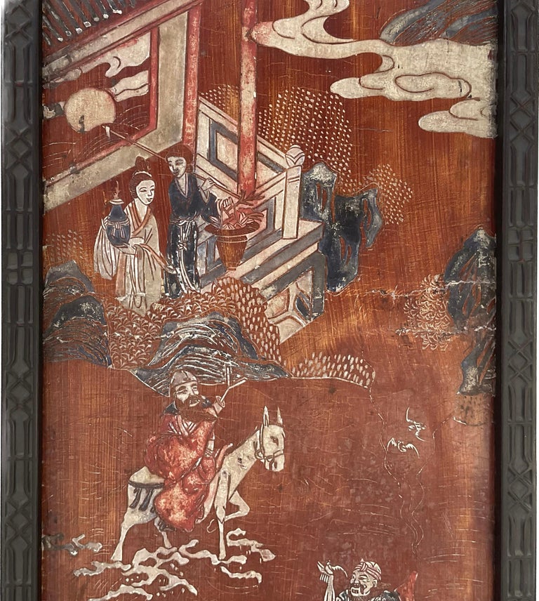 Pair of 18th Century Coromandel Panels with Chinese Chippendale Frames