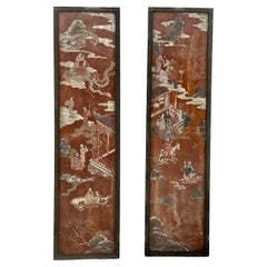 Pair of 18th Century Coromandel Panels with Chinese Chippendale Frames