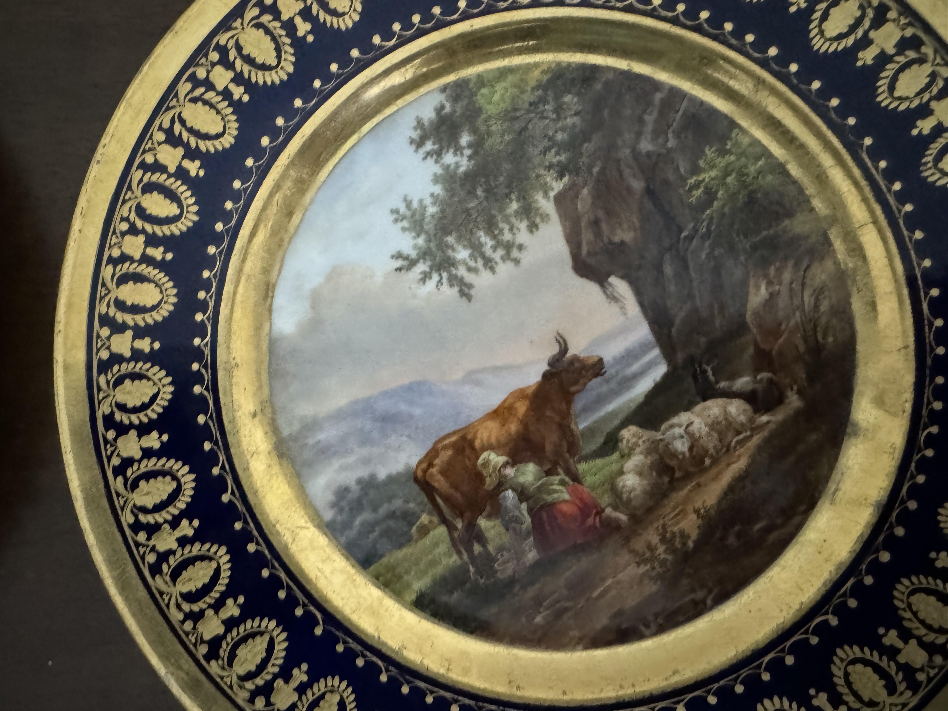 Début du XIXe siècle Paire d'assiettes en porcelaine des frères Darte du début du 19e siècle en vente