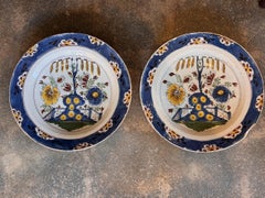 Pair of 18th Century Delft Chargers