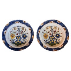 Pair of 18th Century Delft Chargers