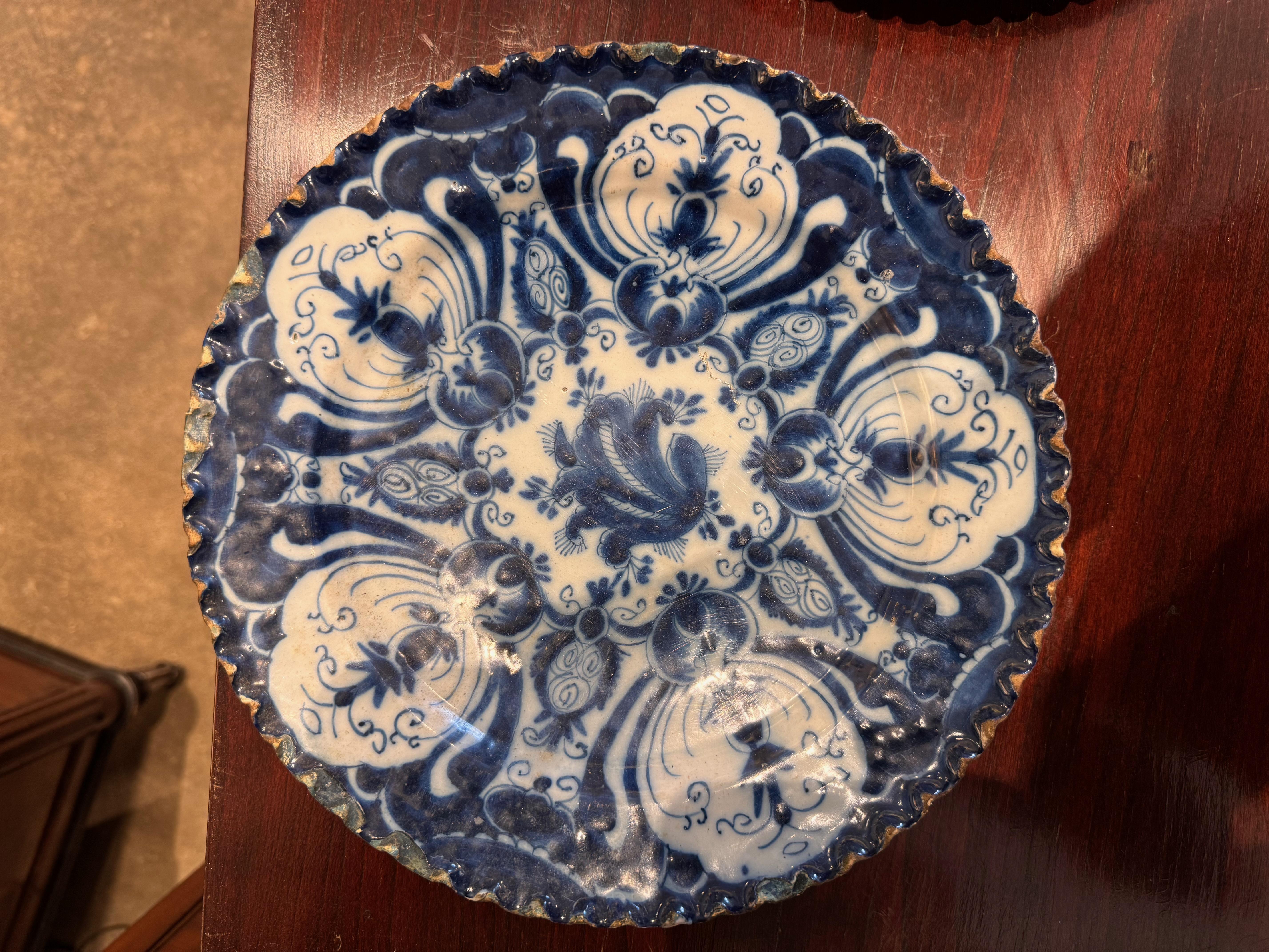 Pareja de platos de Delft del siglo XVIII Holandés en venta