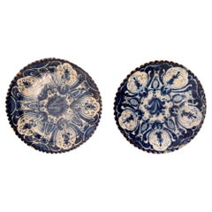 Pareja de platos de Delft del siglo XVIII