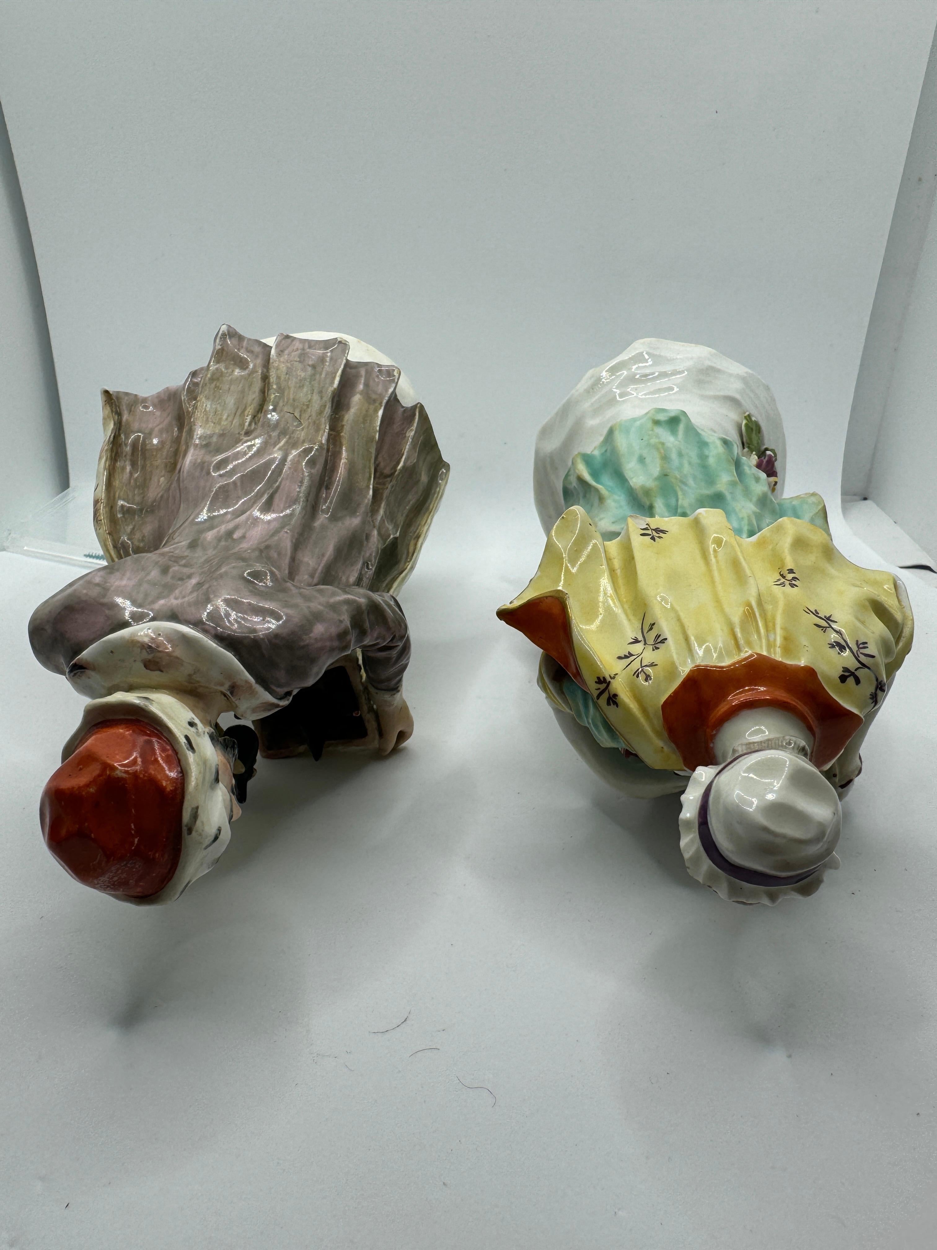 Pair of 18th Century Derby Figures of 'Jewish Pedlar and Companion' , circa 1760 For Sale 5
