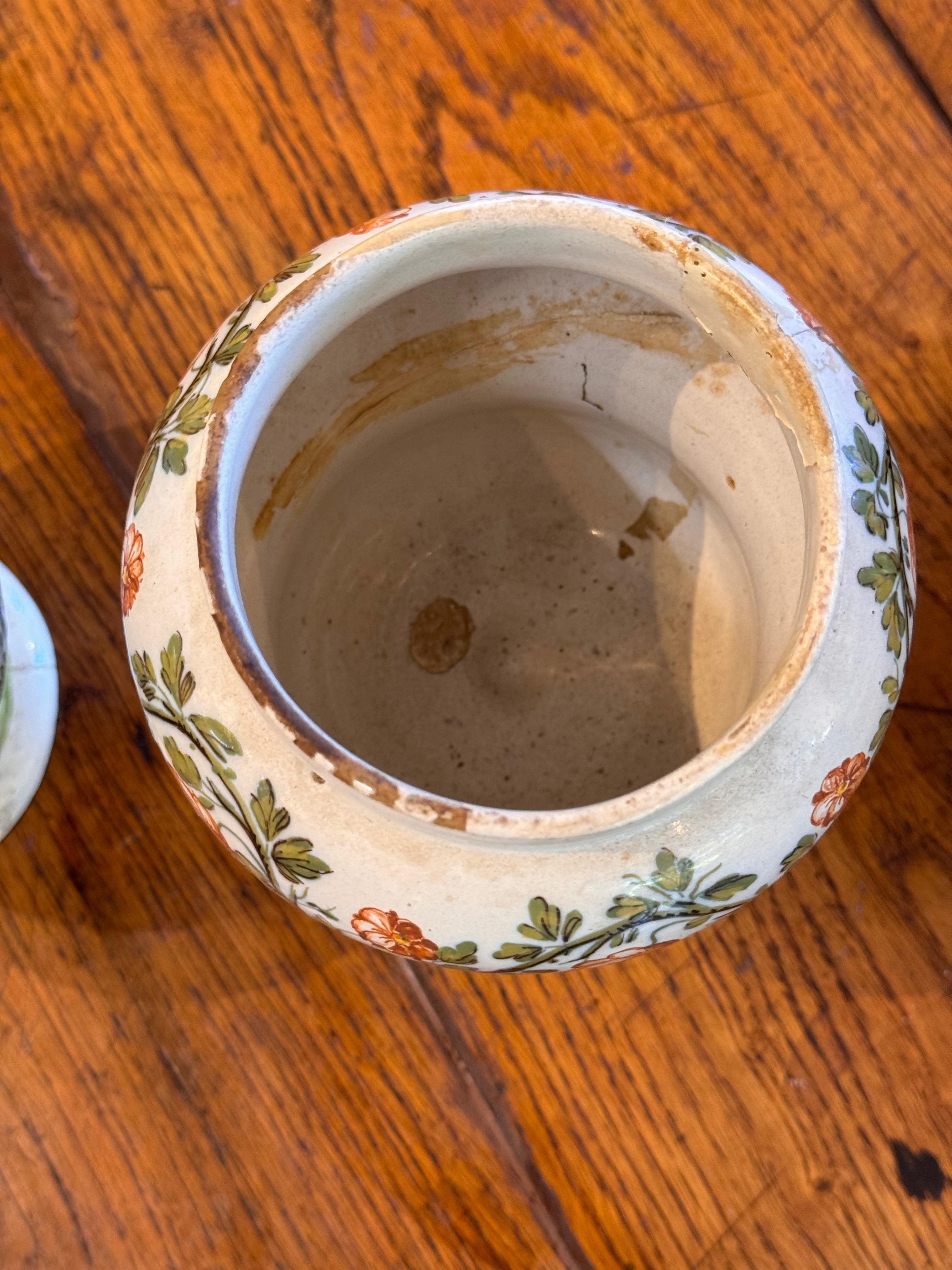 Pair of 18th Century Drug Jars For Sale 5