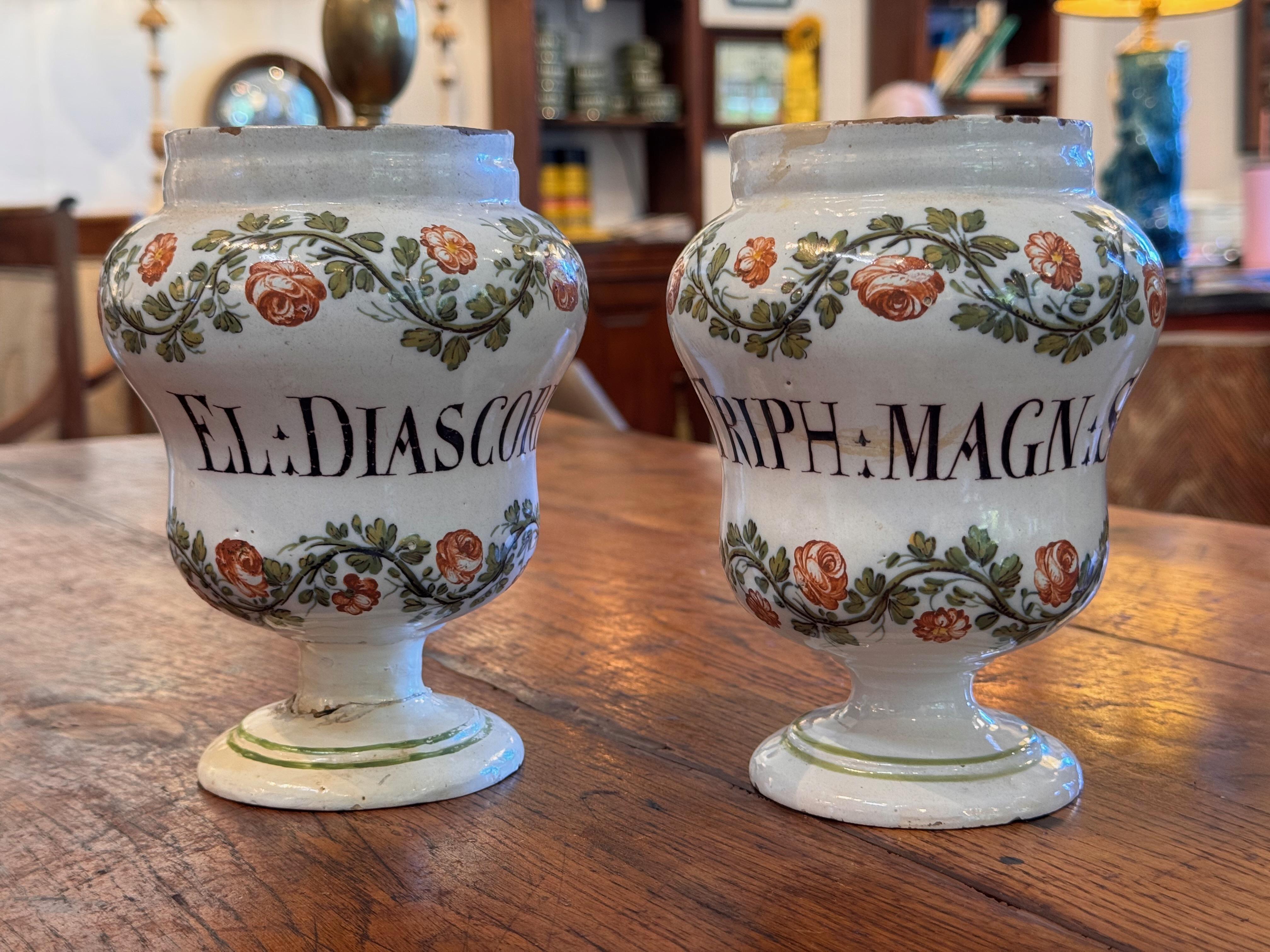 A collectors dream. A pair of 18thc Italian drug jars.
