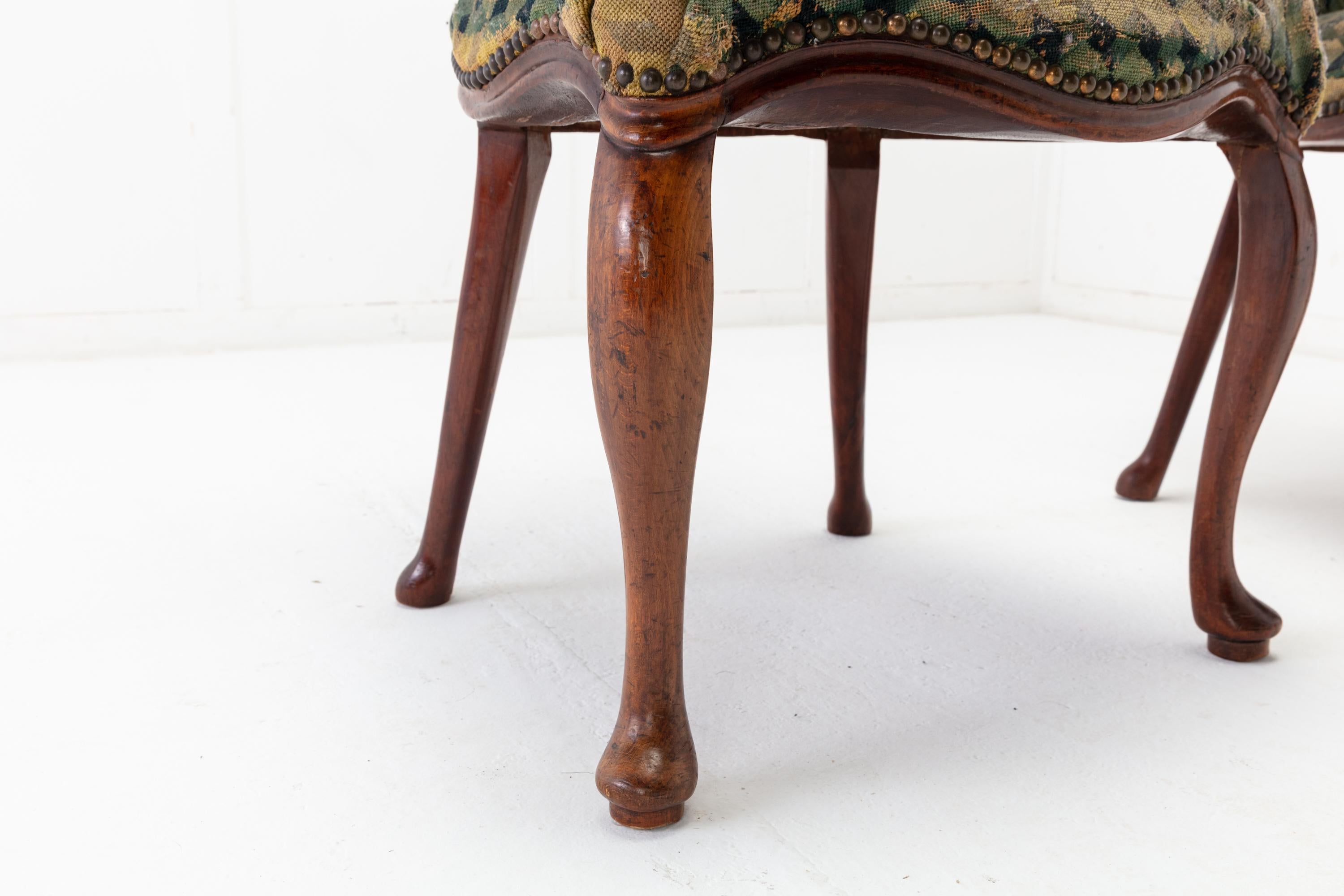 Pair of 18th Century Dutch Mahogany Side Chairs For Sale 2