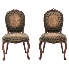 Antique Pair of 18th Century Dutch Mahogany Side Chairs