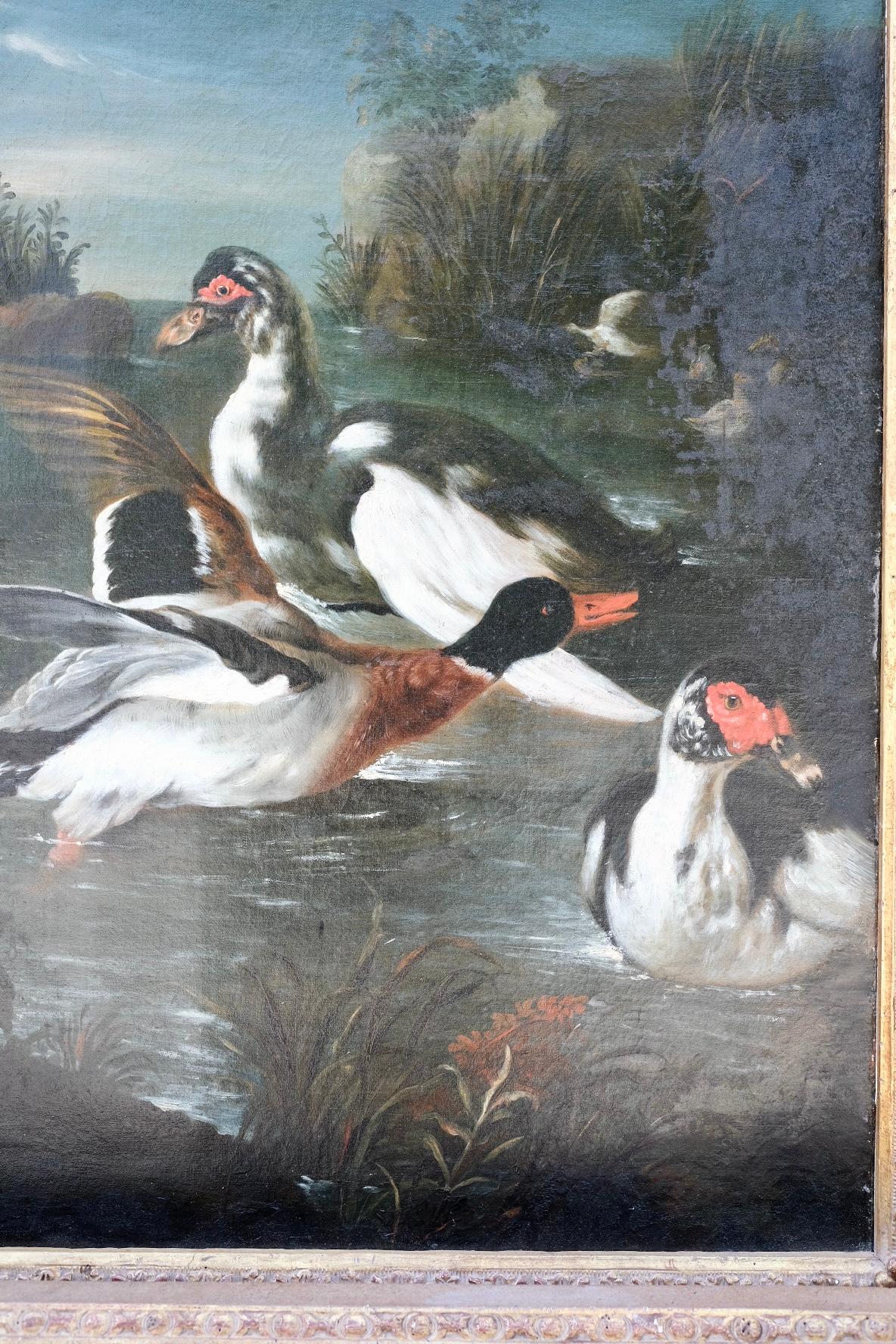 XVIIIe siècle.  Néerlandais.  Acheté par Kalef Alaton à la fin des années 1980 chez Sotheby's.  Le ticket de Sotheby's reste au dos.  Les cadres ne sont pas d'origine.  Cadres en bois de culot 22K de Jerry Solomon Enterprises.