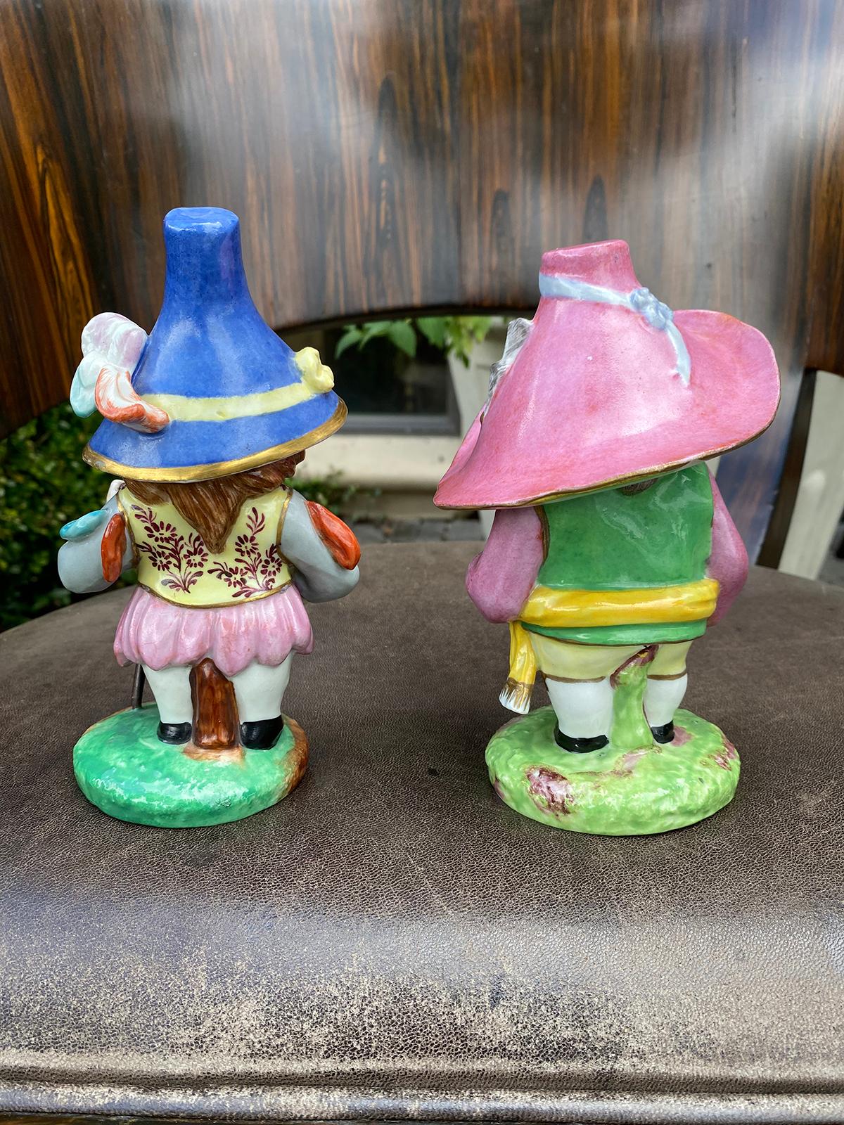 Pair of 18th Century English Attributed to Derby Porcelain Dwarfs For Sale 3