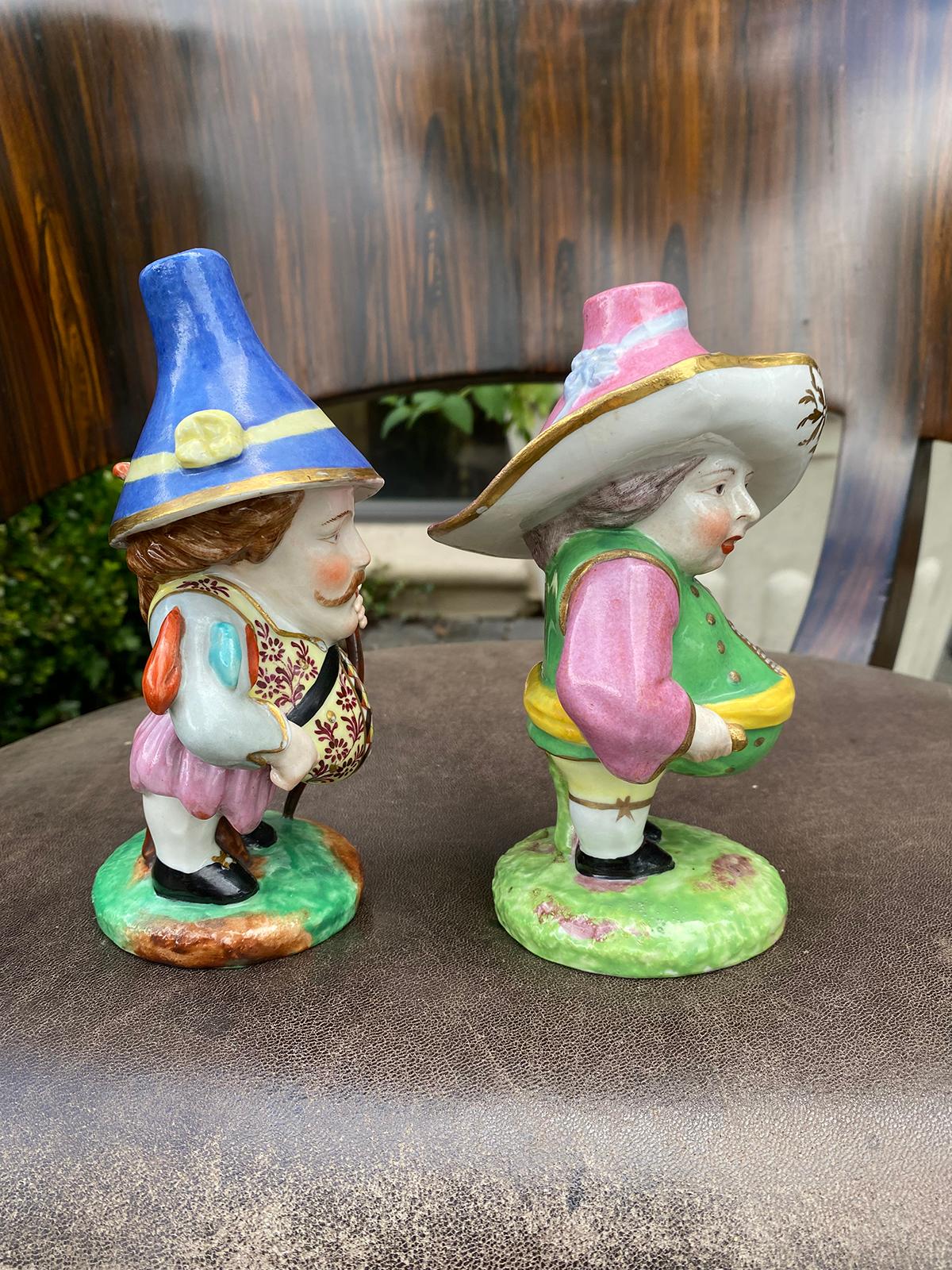 Pair of 18th Century English Attributed to Derby Porcelain Dwarfs For Sale 4