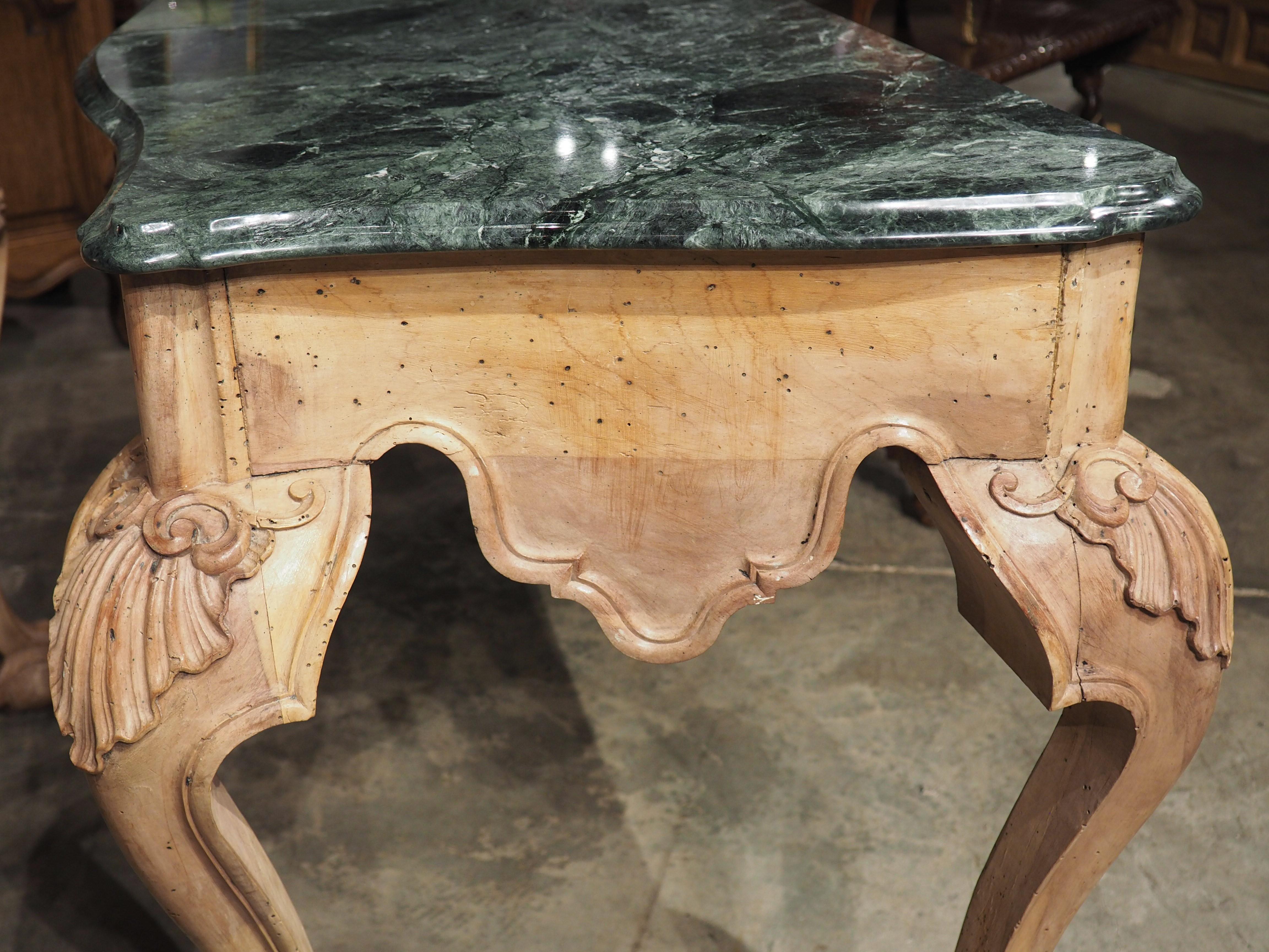 Pair of 18th Century English Ball and Claw Console Tables with Marble Tops For Sale 11