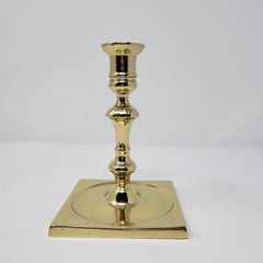 Pair of 18th Century English Brass Candlesticks