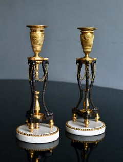 Paire de chandeliers anglais du 18ème siècle attribués à Matthew Boulton