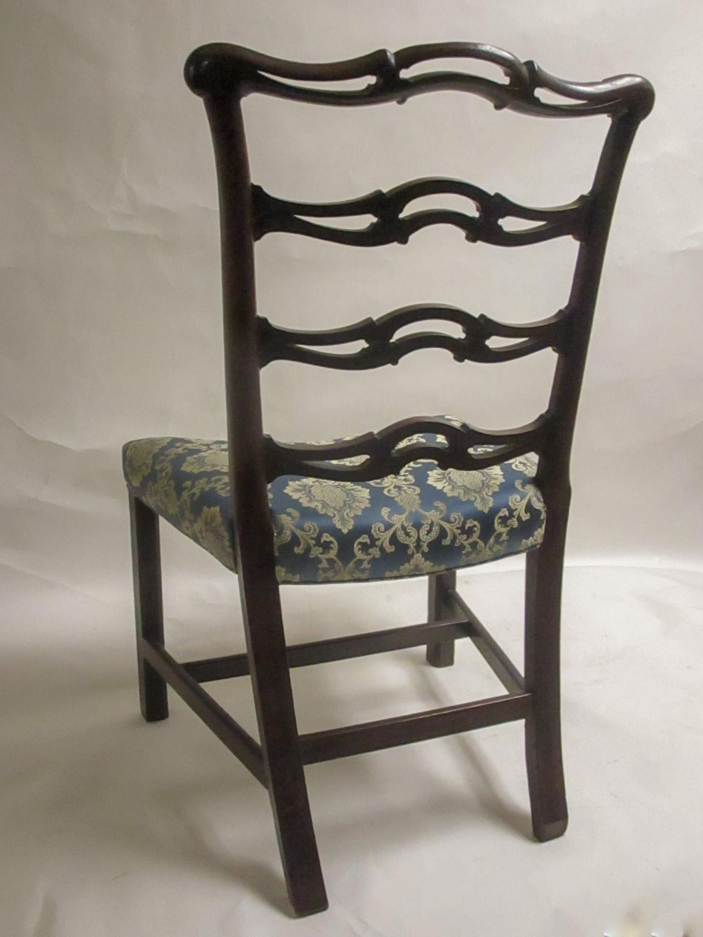 Late 18th Century Pair of 18th Century English Chippendale Side Chairs For Sale