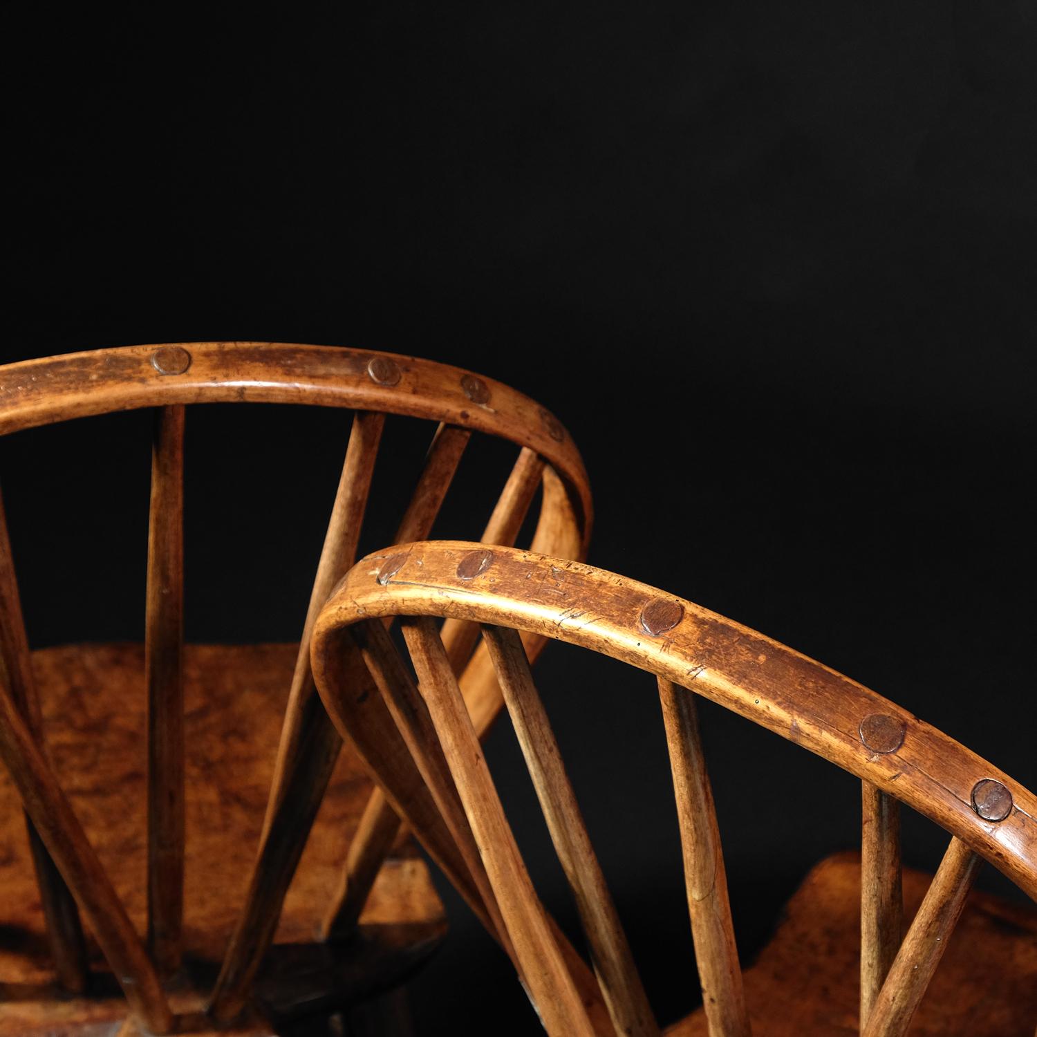 Pair of 18th Century English Country Side Chairs, Yealmpton Devonshire, Sycamore 3