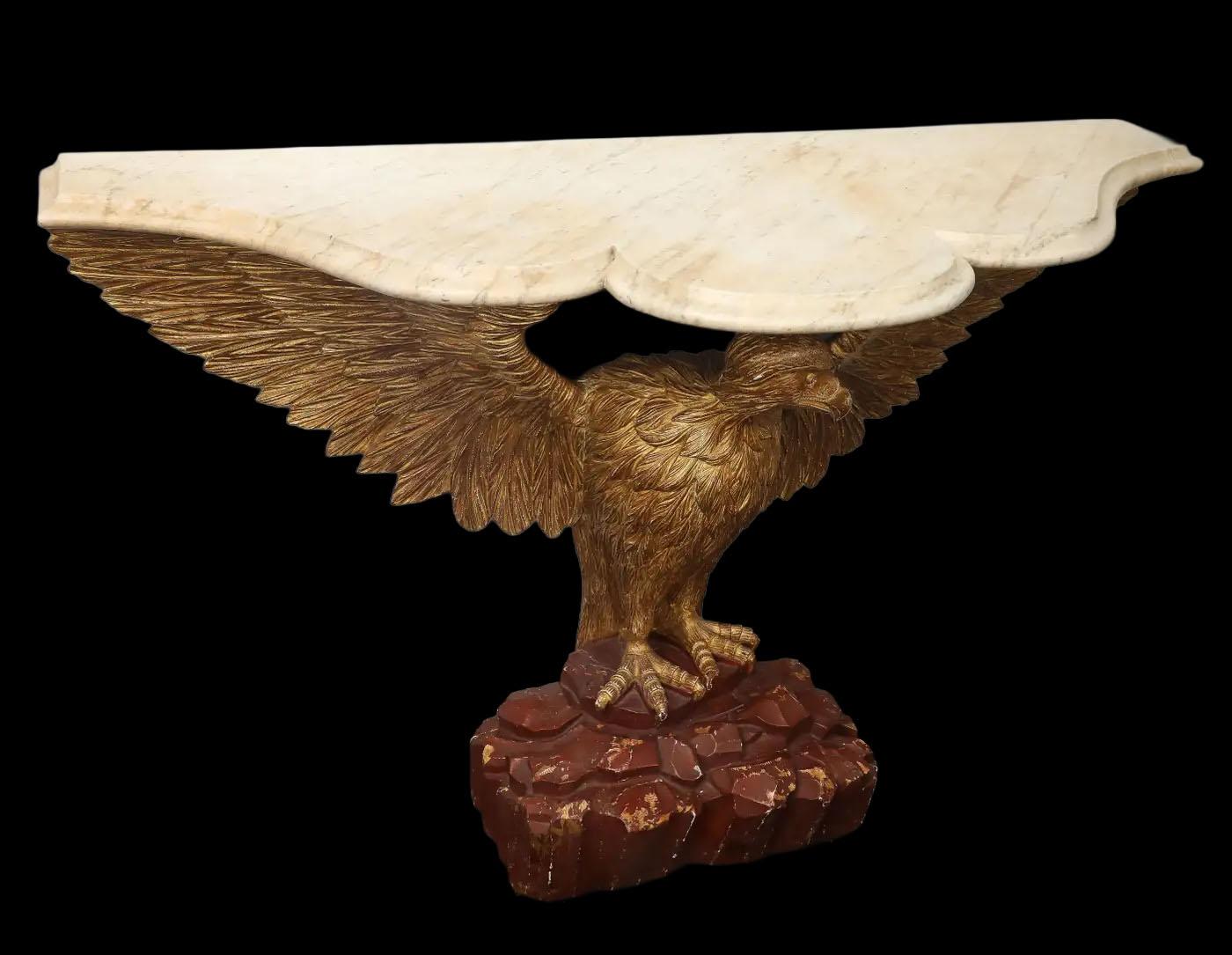 18th Century and Earlier Pair of 18th Century English Eagle Console Tables in the Manner of William Kent For Sale