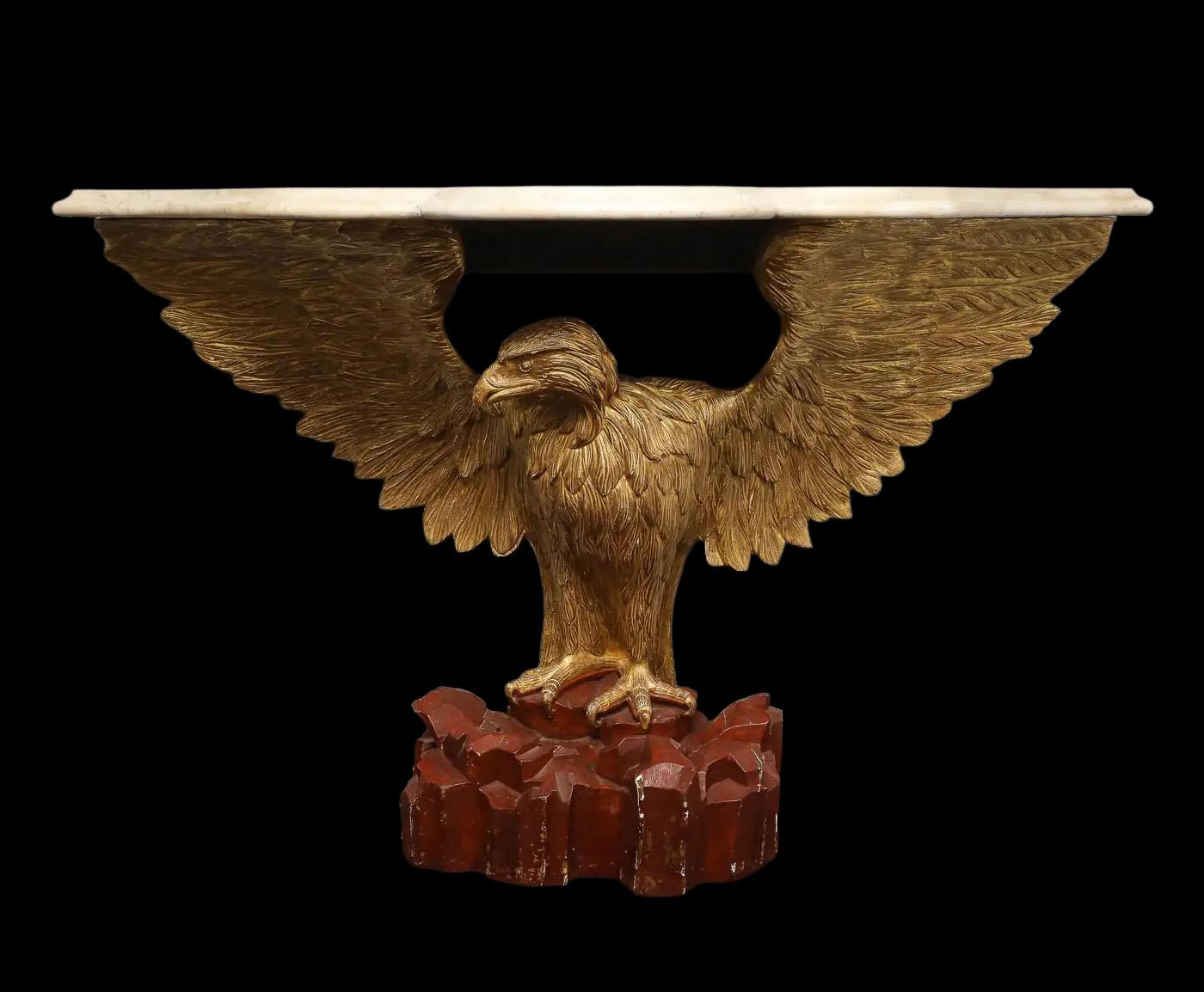 Pair of 18th Century English Eagle Console Tables in the Manner of William Kent For Sale 2