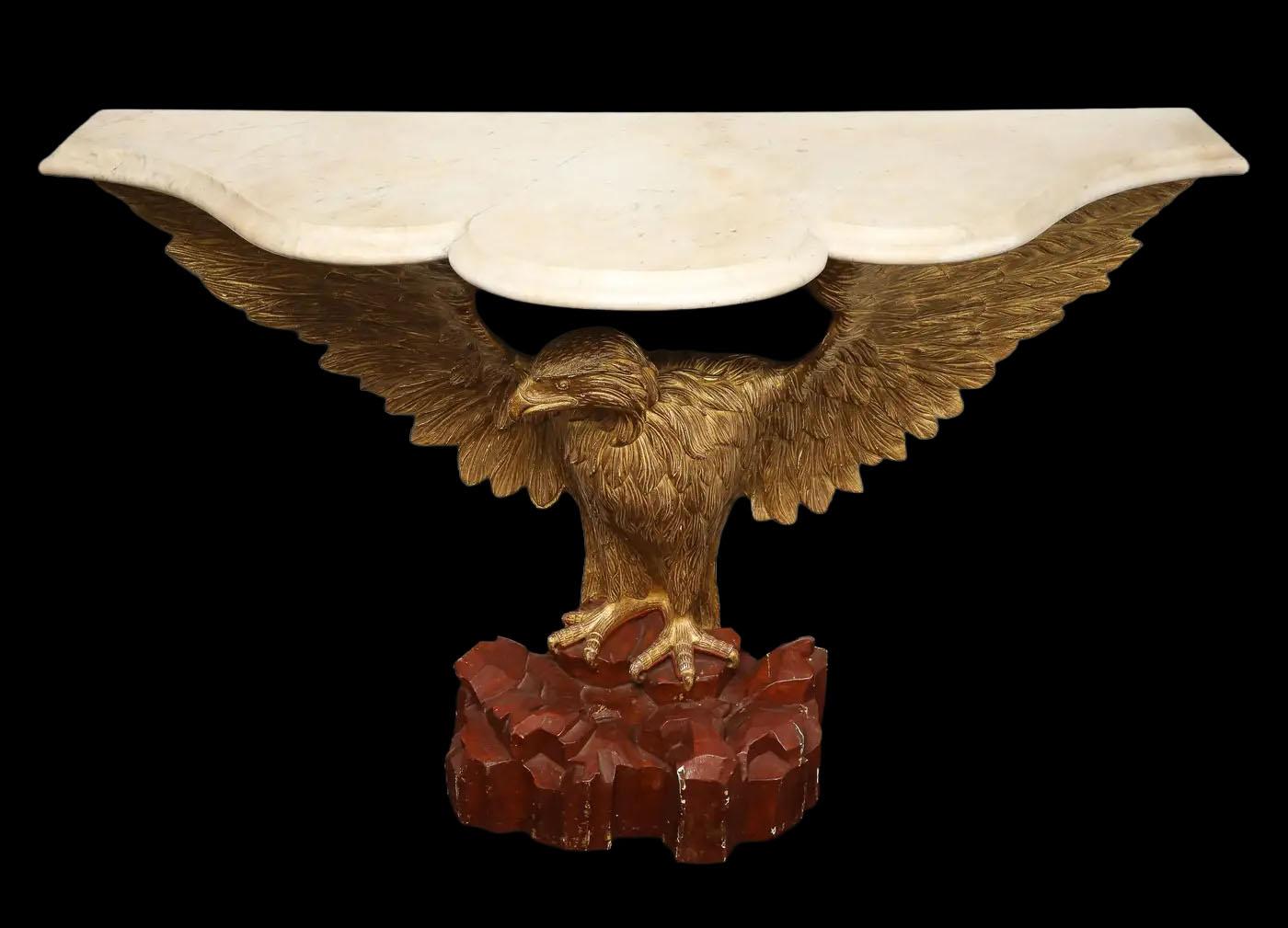 Pair of 18th Century English Eagle Console Tables in the Manner of William Kent For Sale 3