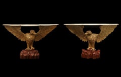 Pair of 18th Century English Eagle Console Tables in the Manner of William Kent