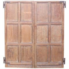 Pair of 18th Century English Panelled Oak Cupboard Doors