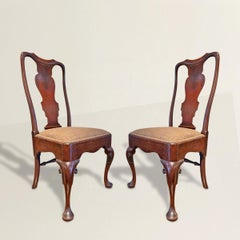 Pair of 18th Century English Queen Anne Side Chairs