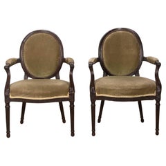 Pair of 18th Century English Salon Armchairs