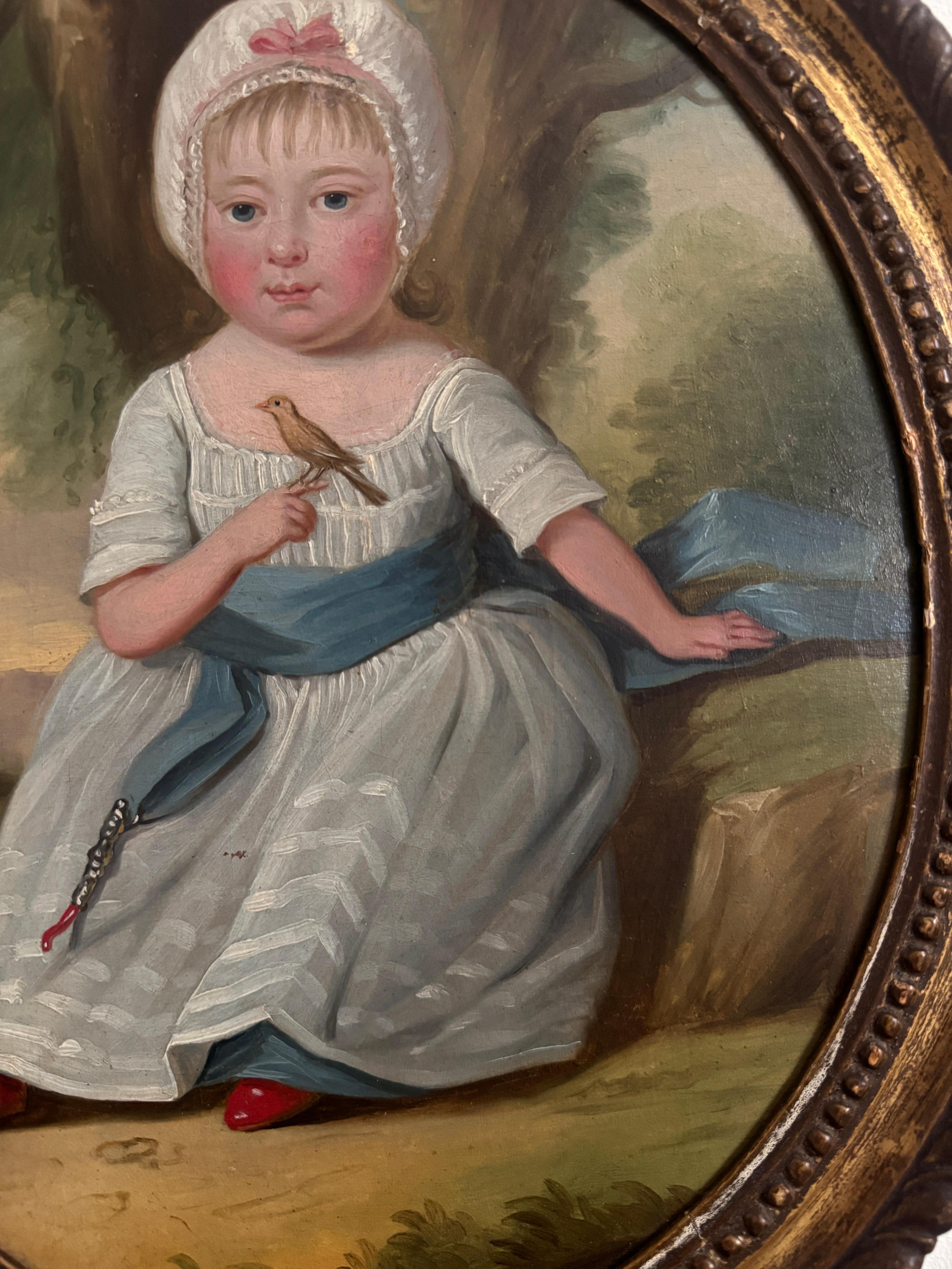 Paire de portraits d'enfants de l'English School du 18e siècle en vente 2