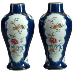 Pair of 18th Century Famille Rose Porcelain Vases