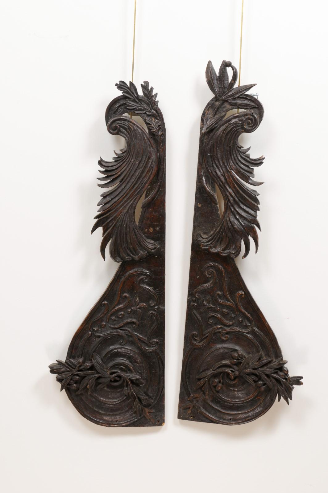 Pair of 18th century French Architectural carvings, ca. 1780.