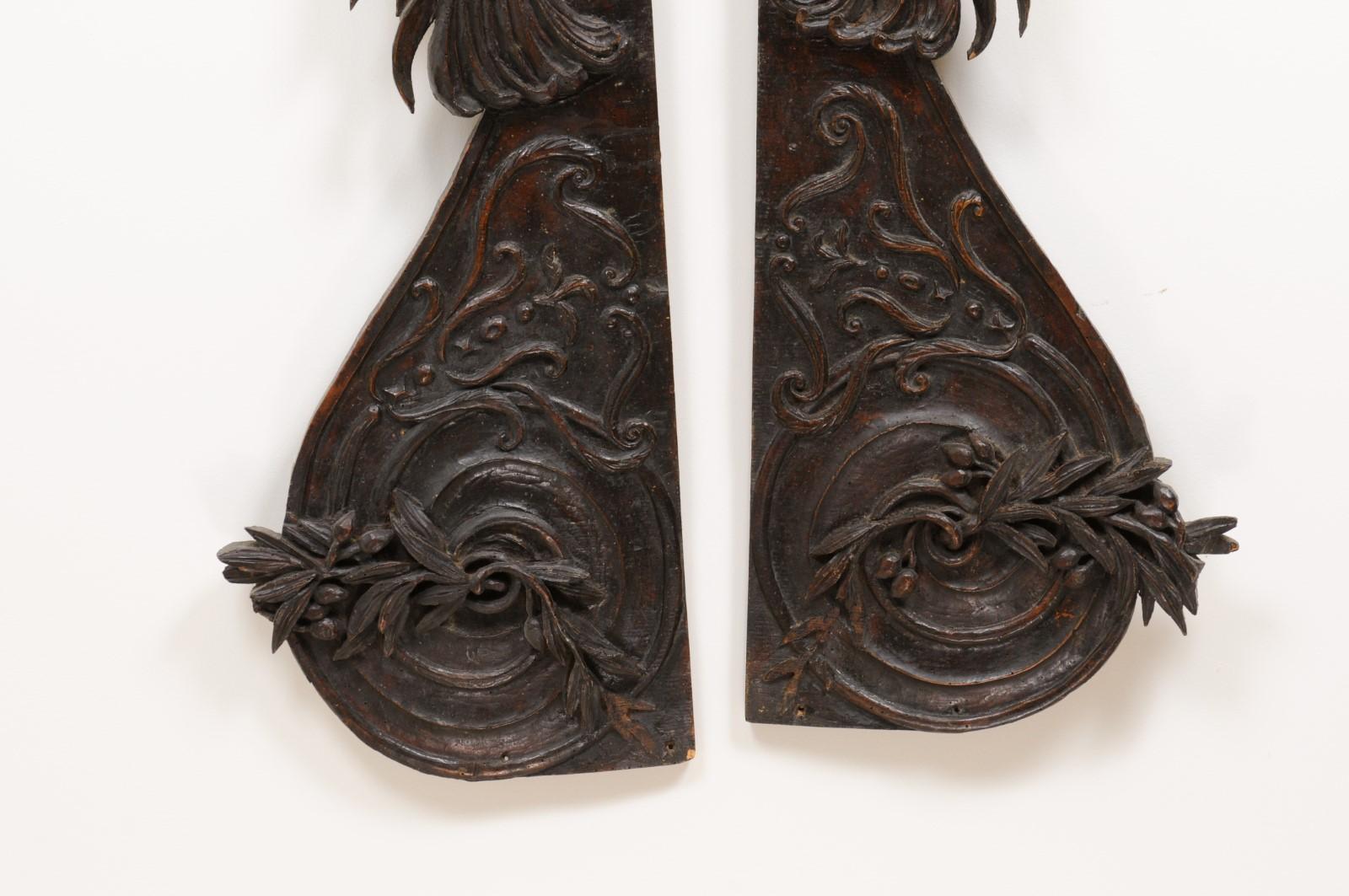 Carved Pair of 18th Century French Architectural Carvings, ca. 1780 For Sale