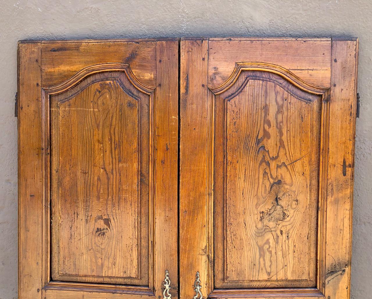 Carved Pair of 18th Century French Armoire Doors For Sale