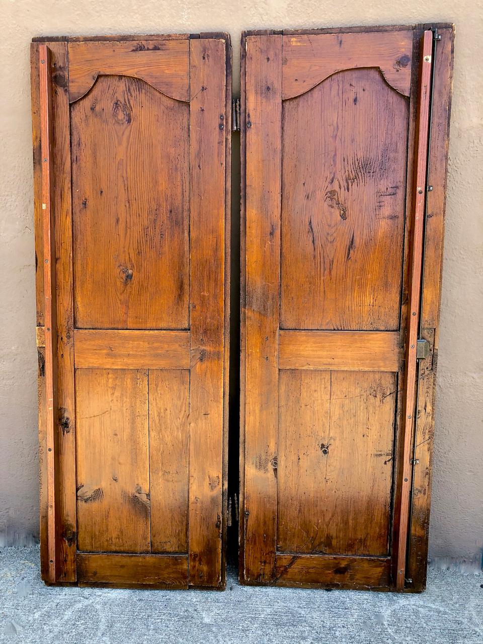 Pine Pair of 18th Century French Armoire Doors For Sale