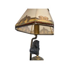 Pair of 18th Century French Bronze and Marble Table Lamps