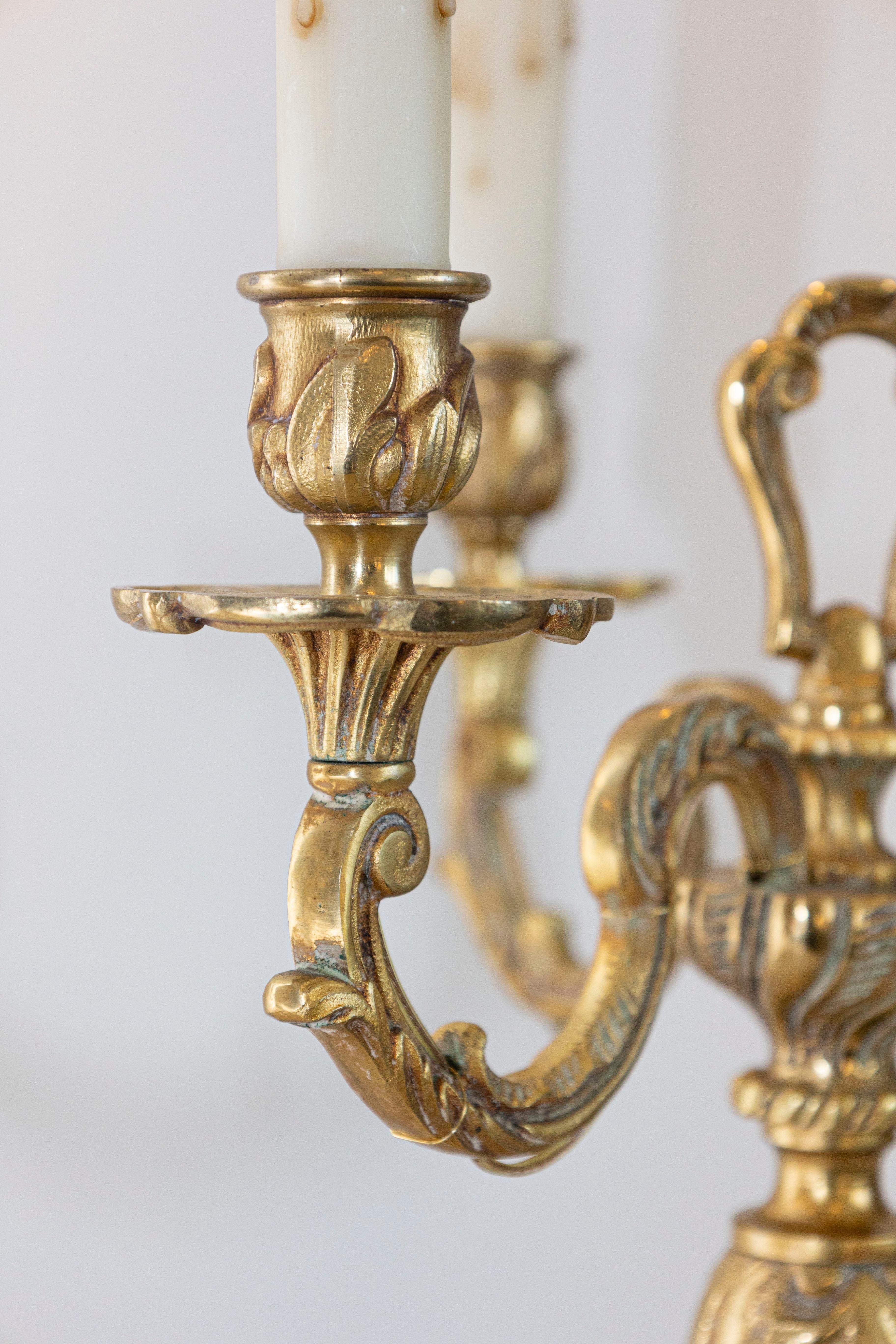 Pareja de candelabros franceses del siglo XVIII en venta 1
