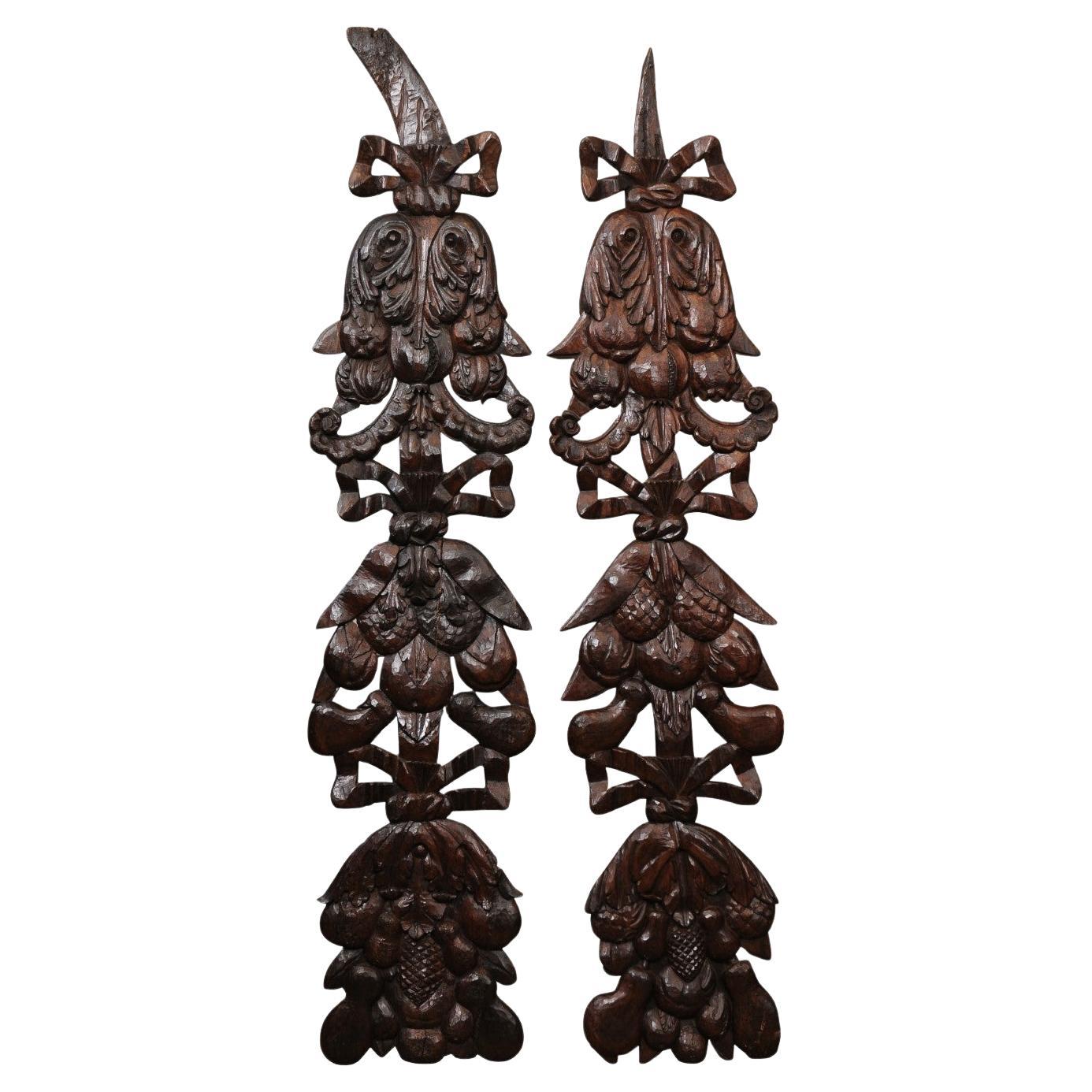 Pair of 18th Century French Carved Walnut Architectural Elements