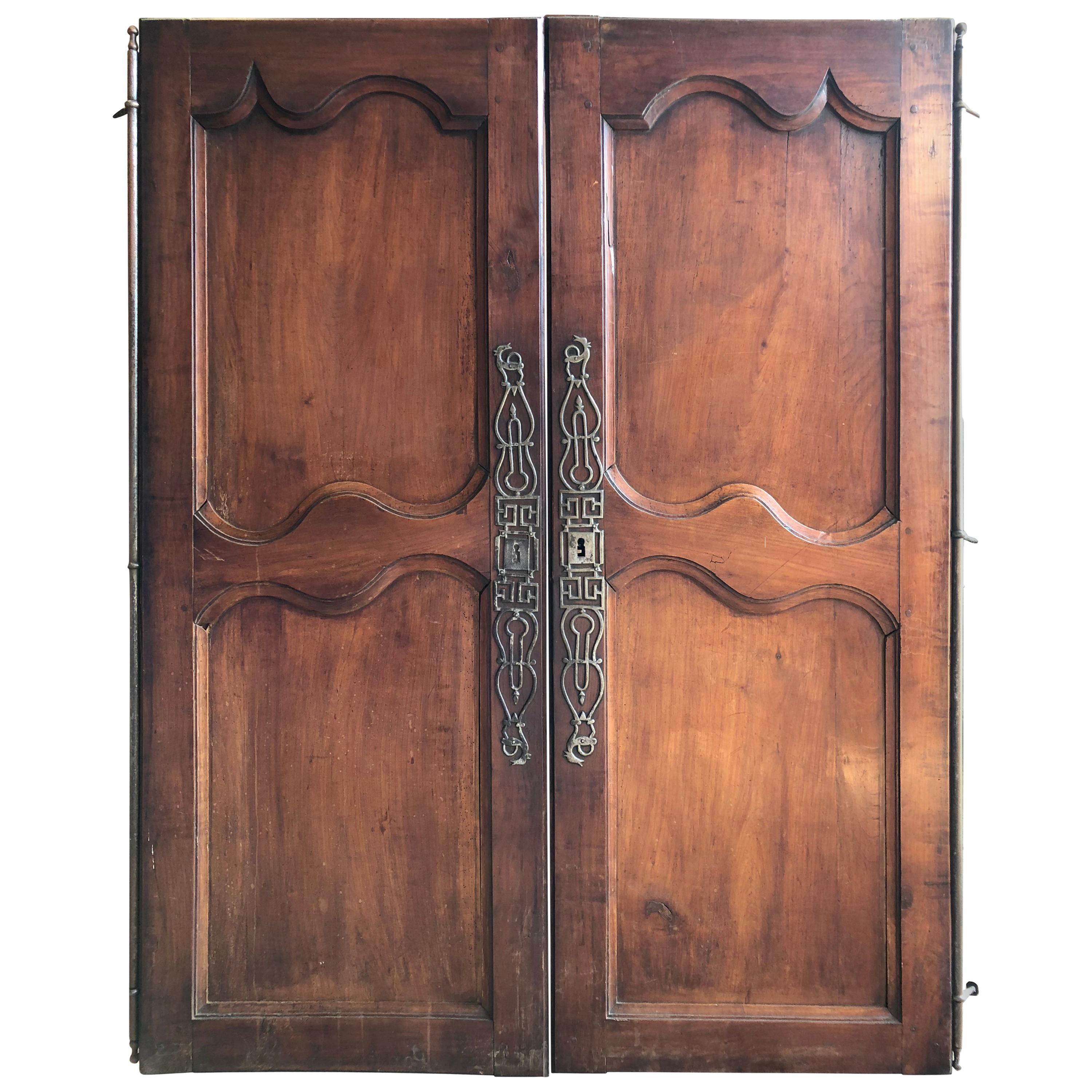 Pair of 18th Century French Doors, 62” high x 24” w each door