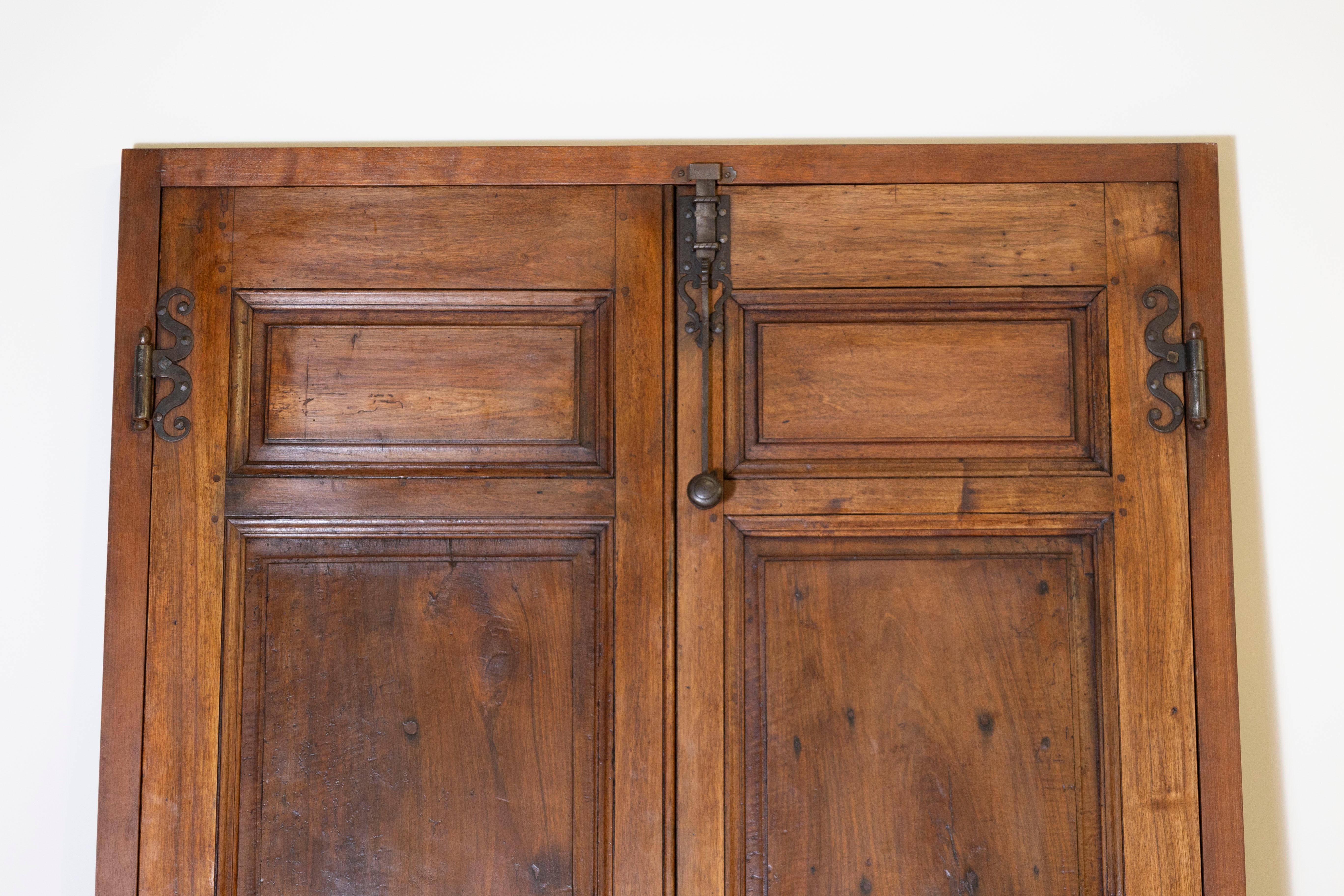Joinery Pair of 18th Century French Double-sided Aix Doors From Avignon For Sale