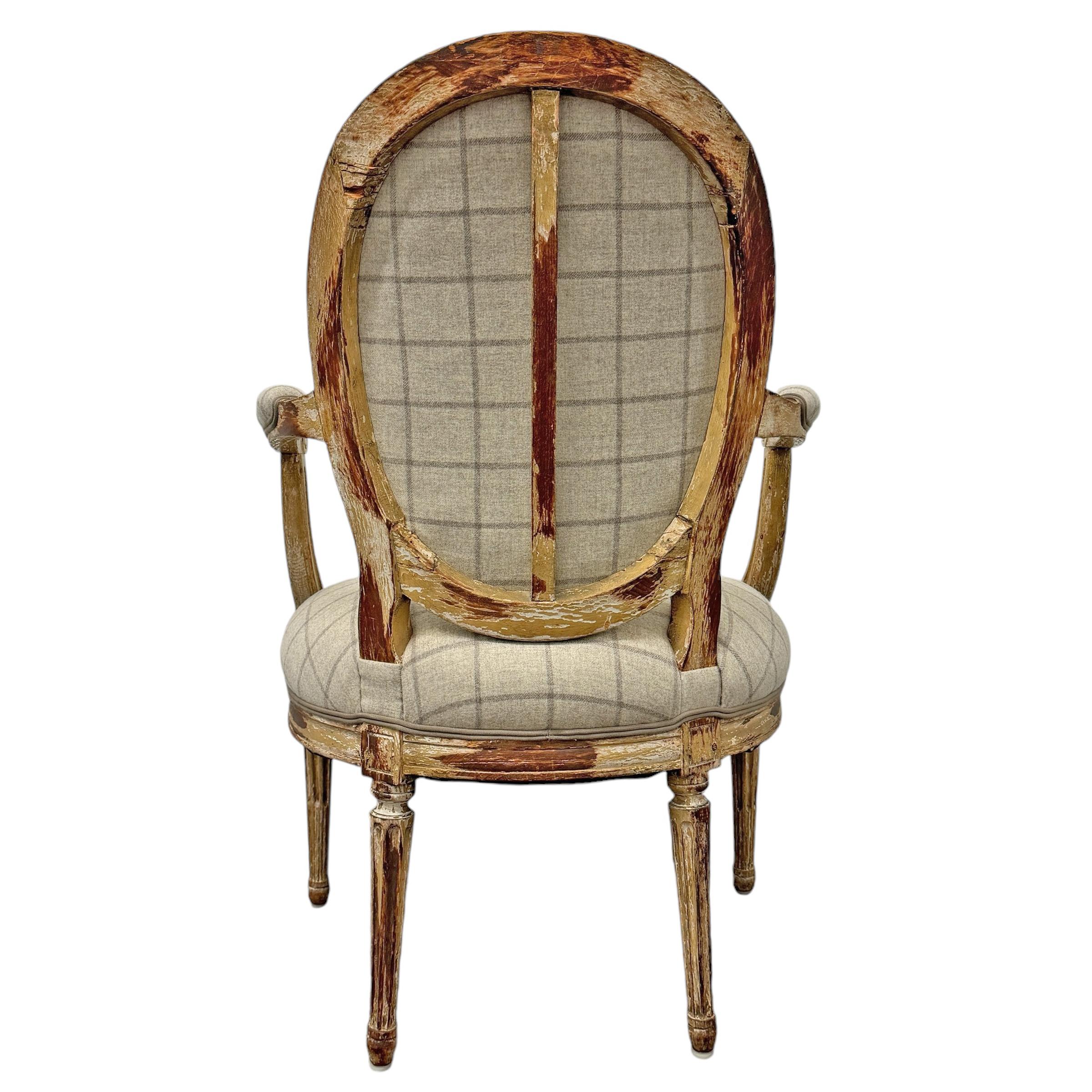 Laine Paire de Fauteuil du 18ème siècle en vente