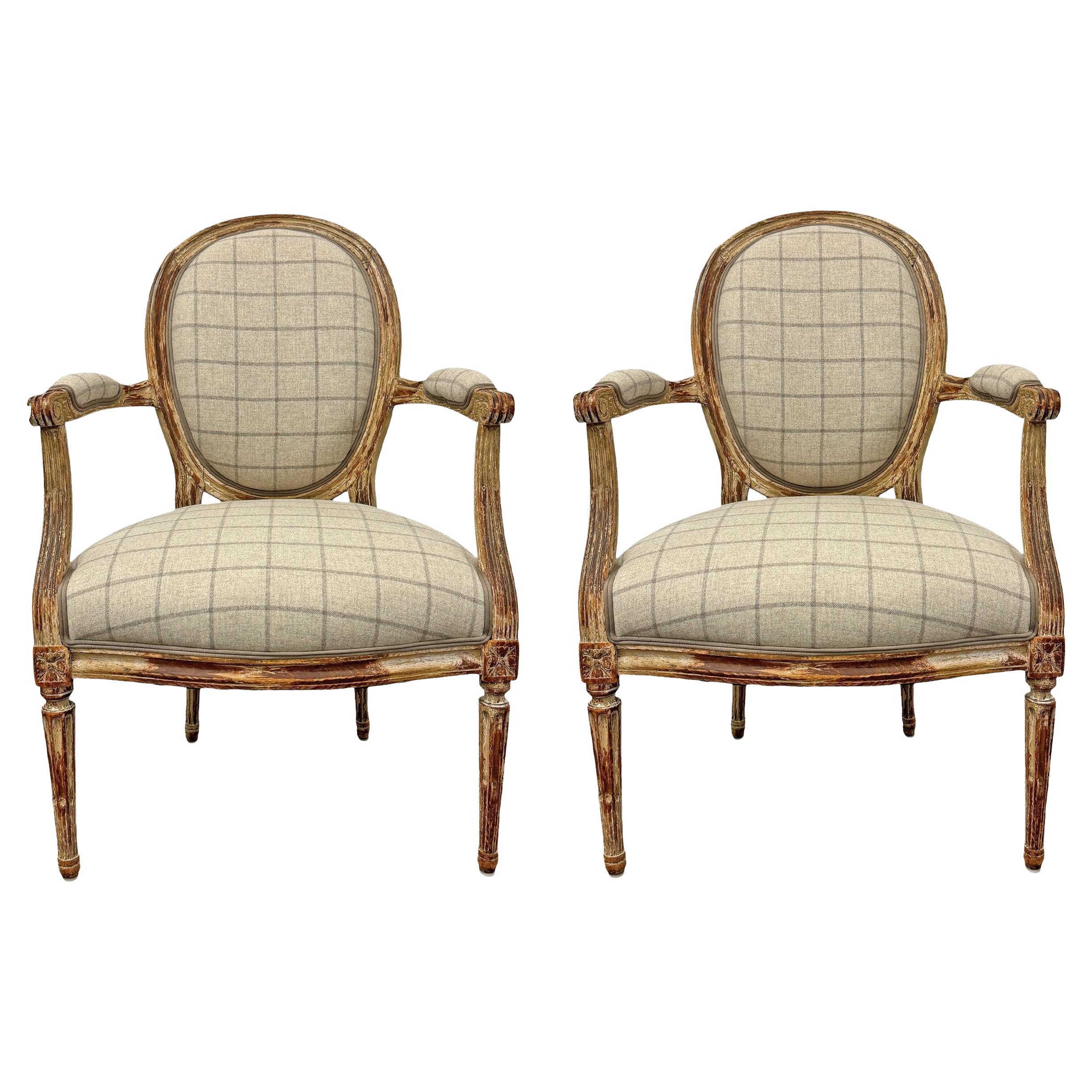 Pair of 18th Century French Fauteuil
