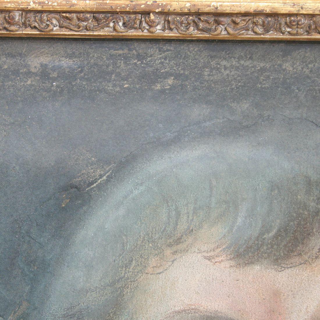 Pair of 18th Century French Folk Art Pastel Portraits 3