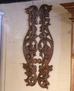 Pair of 18th Century French Louis XIV Carved Oak Wall Architectural Elements
