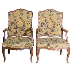 Pair of 18th Century French Louis XV Arm Chairs