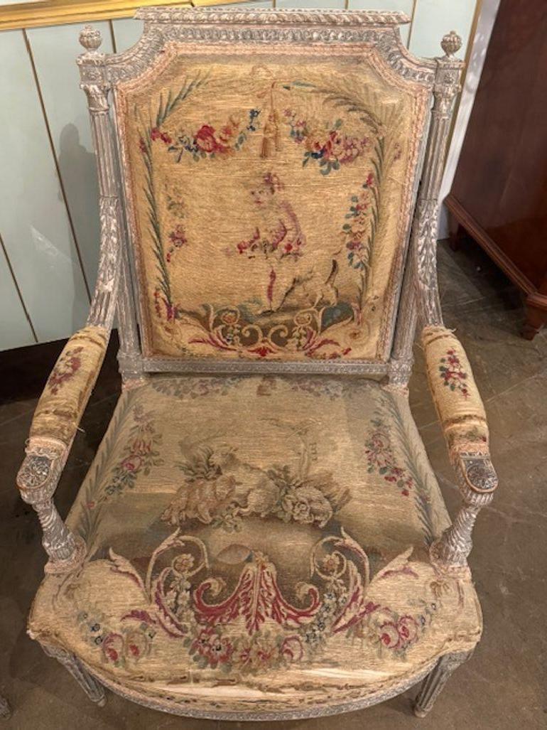Pareja de sillones Luis XVI franceses del siglo XVIII Francés en venta